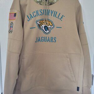 Jacksonville Jaguars Hoodie XL NFL Brown Salute to Service Football Nike OnField